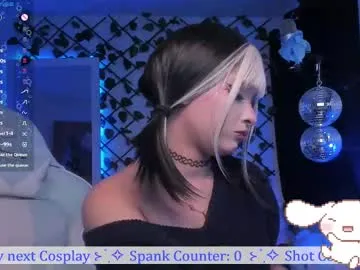 _heavenly_blue_ — .*: LETS HAVE FUN! CAN U MAKE MY ASS RED? #goth #ahegao #cosplay #bigass #tattoo -- Current Goal:  Red Ass  once countdown reaches zero