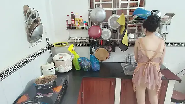 Babysex-2k — Naked wearing only an apron